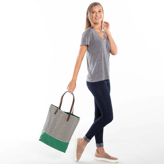 Seaport Stripes Dipped Tote