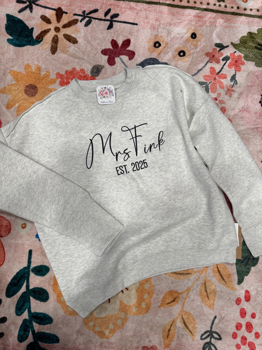 Bride-To-Be Embroidered Sweatshirt