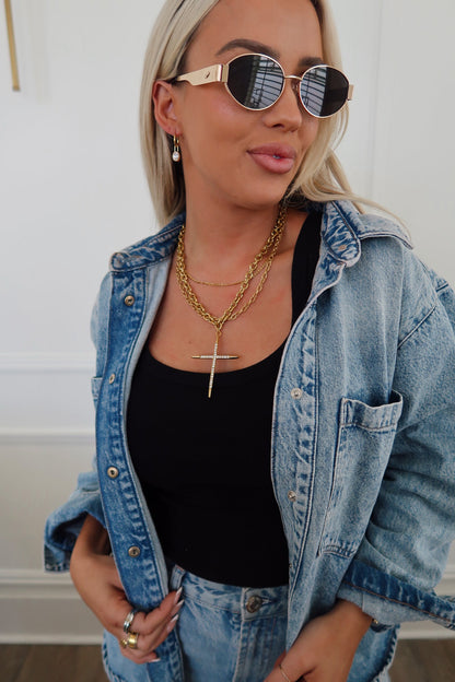 LUXE CROSS NECKLACE