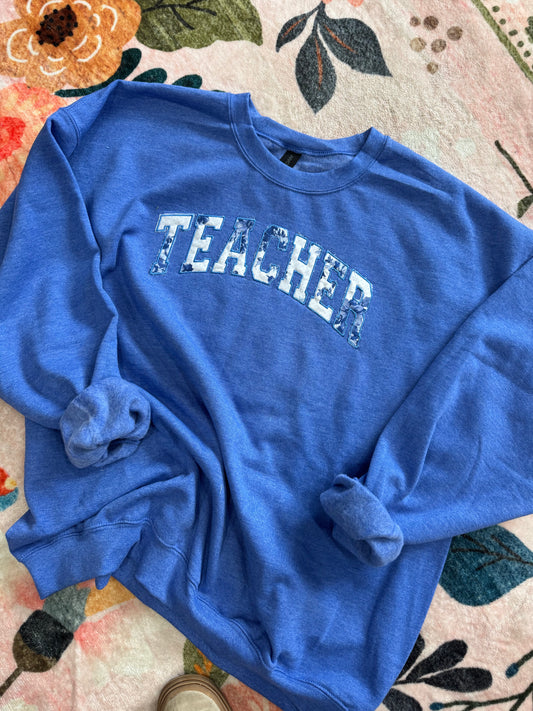 Arched Applique Sweatshirt